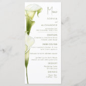 Menus for a modern wedding. menükarte (Vorderseite)