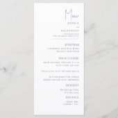Menus for a modern wedding. menükarte (Vorderseite)