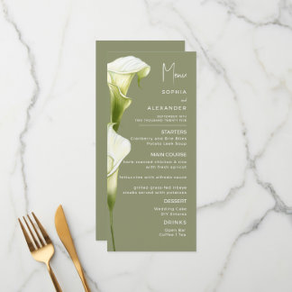 Menus for a modern wedding. menükarte