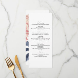 Menus Template Casamento Elegante Floral Menükarte