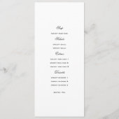 Menüschablone - schaffen Sie Ihre Selbst Menükarte (Rückseite)