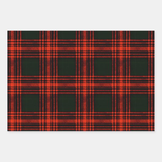 Menzies Antiquitätenjagd Tartan Kariertes Muster Geschenkpapier Set (Vorderseite)