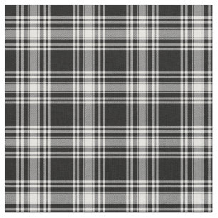 Menzies Black & White Moderner Tartan Stoff
