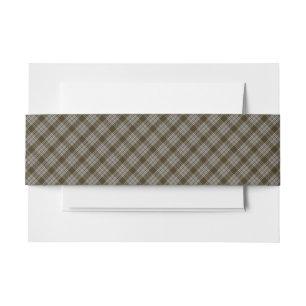 Menzies Braun und Schwarz Highland Plaid Einladungsbanderole