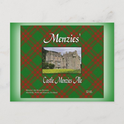 Menzies' Castle Menzies Ale Postkarte (Vorderseite)