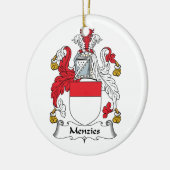 Menzies Familienwappen Keramik Ornament (Links)