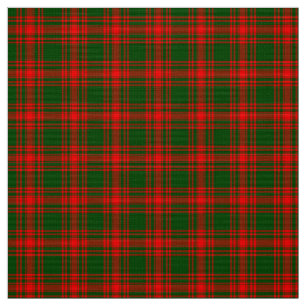 Menzies Green Modern Tartan Stoff