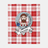 MenZies Red Clan Abzeichen Tartan Kariert Fleecedecke (Vorderseite)