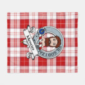 MenZies Red Clan Abzeichen Tartan Kariert Fleecedecke (Vorderseite (Horizontal))