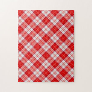 Menzies Red Tartan Kariertes Muster Puzzle