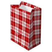 Menzies Tartan kariert Mittlere Geschenktüte (Rückseite Schrägansicht)