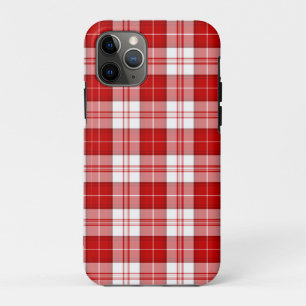 Menzies-Tartan rot weiß kariert Case-Mate iPhone Hülle