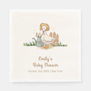 Meodow Vintage Kleines Entlein Garten Baby Shower Serviette