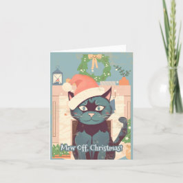 Meoff Christmas Black Cat Anti Christmas Feiertagskarte