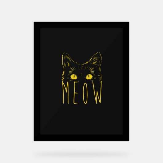 Meow Acrylschild (Vorderseite)