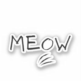 Meow Aufkleber