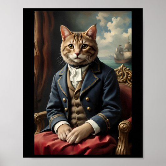 Meow-Aufkleber Poster (Vorne)
