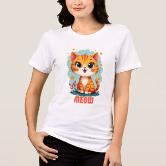 Meow Bella + Leinwand T - Shirt der Frau - Zweckmä