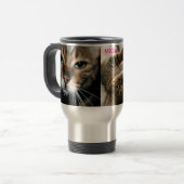 Meow Bengal Cat Travel Mug Reisebecher (Vorderseite Links)