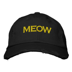 MEOW BESTICKTE BASEBALLKAPPE