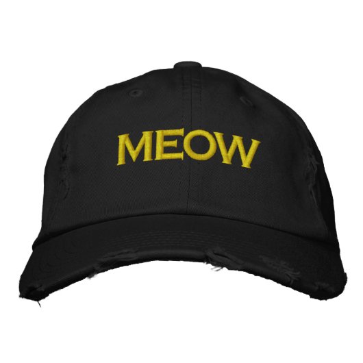 MEOW BESTICKTE BASEBALLKAPPE (Vorderseite)
