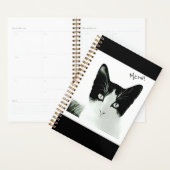Meow Black and White Cat Kitten Sketch Planer (Anzeige)
