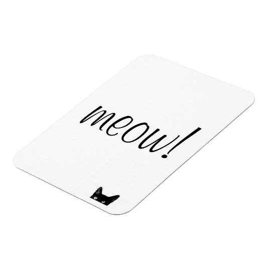 Meow Black Cat Anpassbares Magnet (Linke Seite)