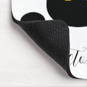 Meow Black Cat Golden Eyes anpassbar Mousepad (Ecke)