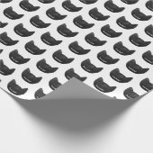 Meow Black Cats Geburtstag Geschenkpapier (Ecke)