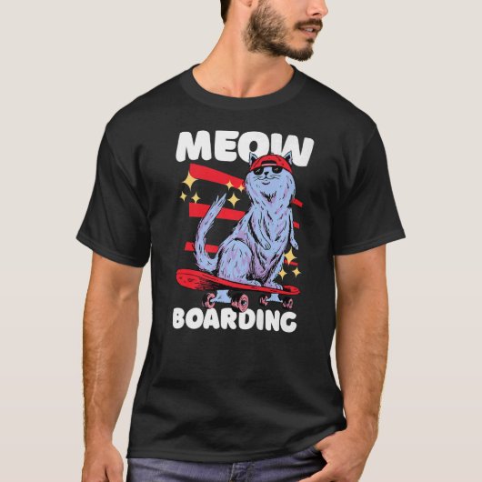 Meow Boarding T-Shirt (Vorderseite)