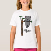 MEOW CAT AUF BAUM T-Shirt (Vorderseite)