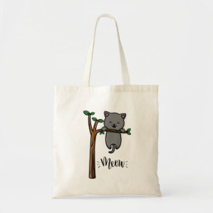 MEOW CAT AUF BAUM TRAGETASCHE