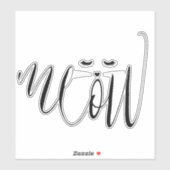 Meow Cat Aufkleber (Blatt)