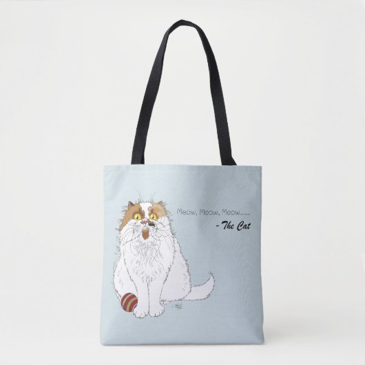 Meow Cat Funny Tasche (Vorderseite)
