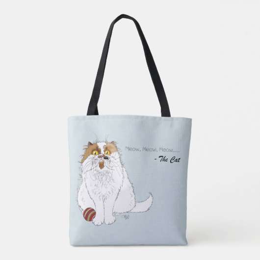 Meow Cat Funny Tasche (Rückseite)