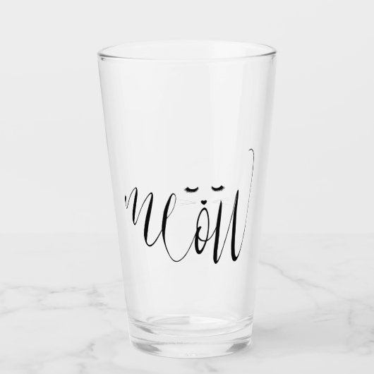 Meow Cat Glas (Vorderseite)