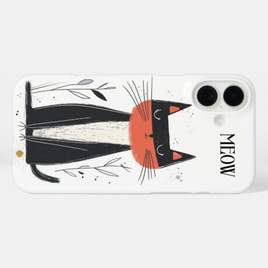 Meow. Cat Illustration Case-Mate iPhone Hülle (Rückseite (Horizontal))