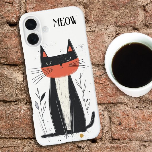 Meow. Cat Illustration Case-Mate iPhone Hülle