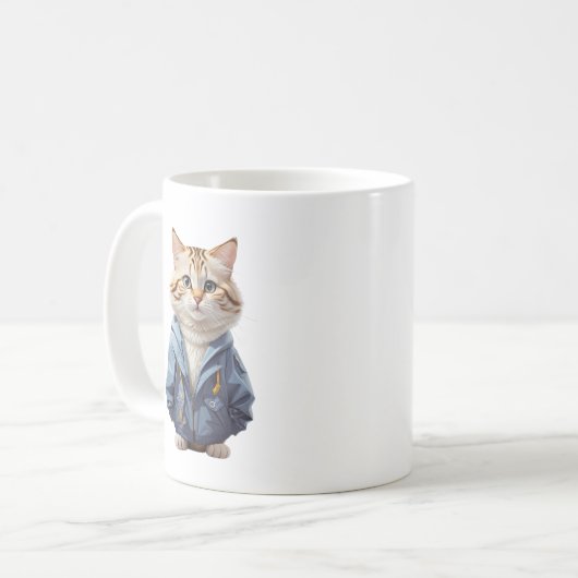 Meow Cat Kaffeetasse (Vorderseite Links)