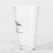 Meow Cat Line Art | Minimalistisches Chat-Design Glas (Links)
