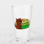 Meow Cat Lover - braune Katze Glas (Vorderseite)