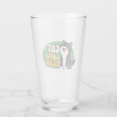 Meow Cat Lover - schwarze Katze Glas (Rückseite)