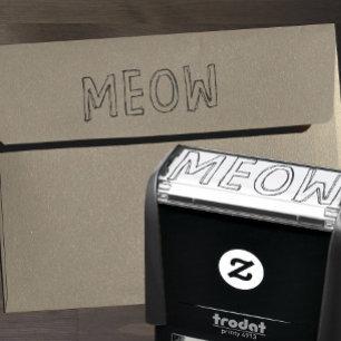 MEOW Cat Lover's selbstgefällige Briefmarke Permastempel