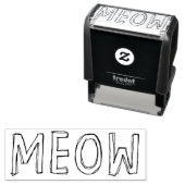 MEOW Cat Lover's selbstgefällige Briefmarke Permastempel (Beispiel)