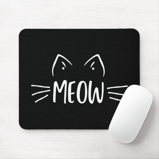 Meow Cat Mousepad (Mit Mouse)