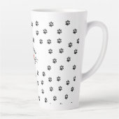 Meow cat Pfoten rotes Herz Latte Tasse (Rechts)