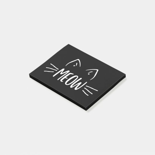 Meow Cat Post-it Klebezettel (angewinkelt)