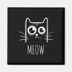 Meow Cat Shirt Meow Kitty Niedlich Cats Mama und C Magnet