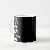 Meow Cat Sorry, dass ich spät dran bin. Kaffeetasse (Vorderseite Links)