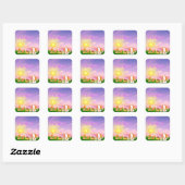 Meow Cat Sunrise Sticker (Blatt)